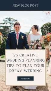 Pinterest Photo For 25 Creative Wedding Planning Tips to Plan Your Dream Wedding