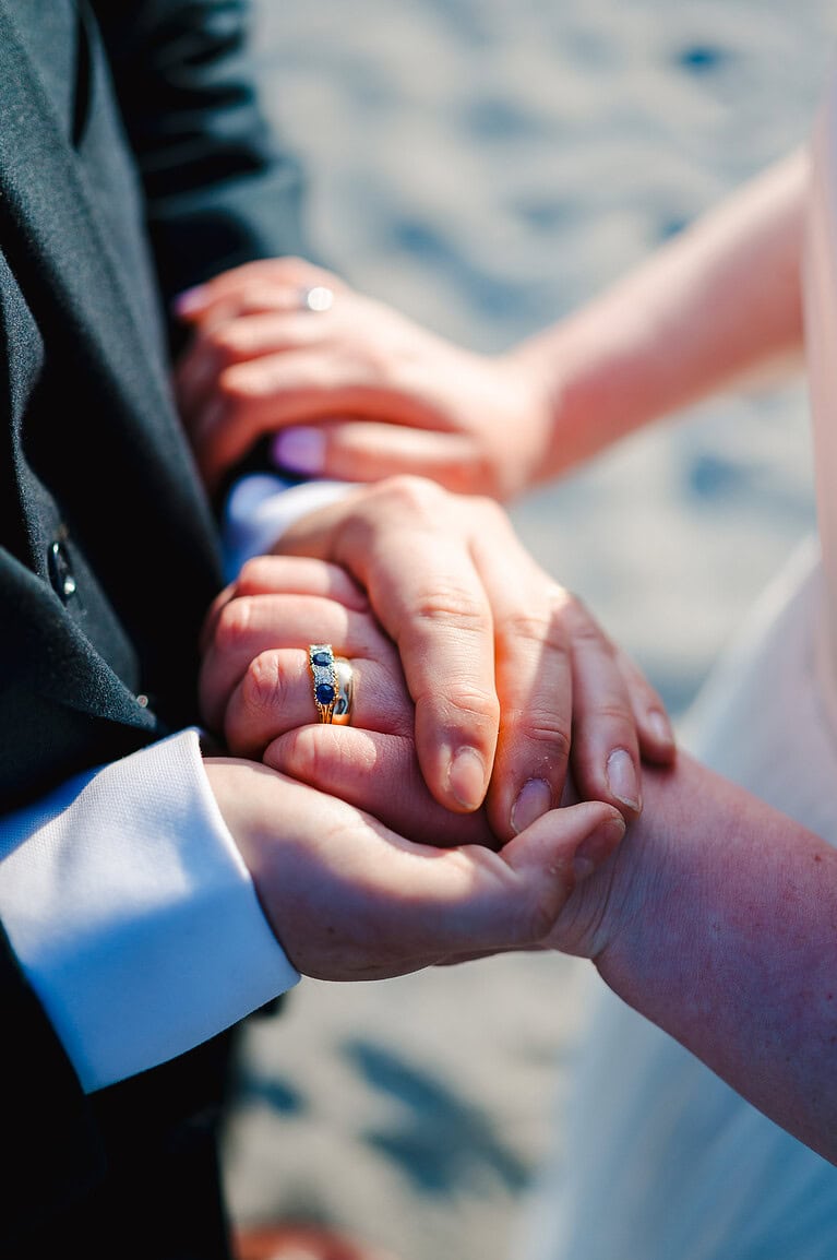 Wedding Ring showing Holding hands - Family Heirlooms: How To Include Them In Your Wedding