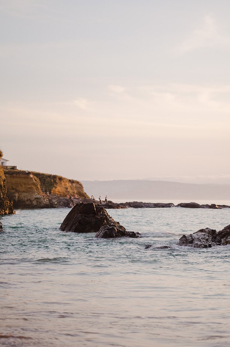 Views over Godrevy at sunset