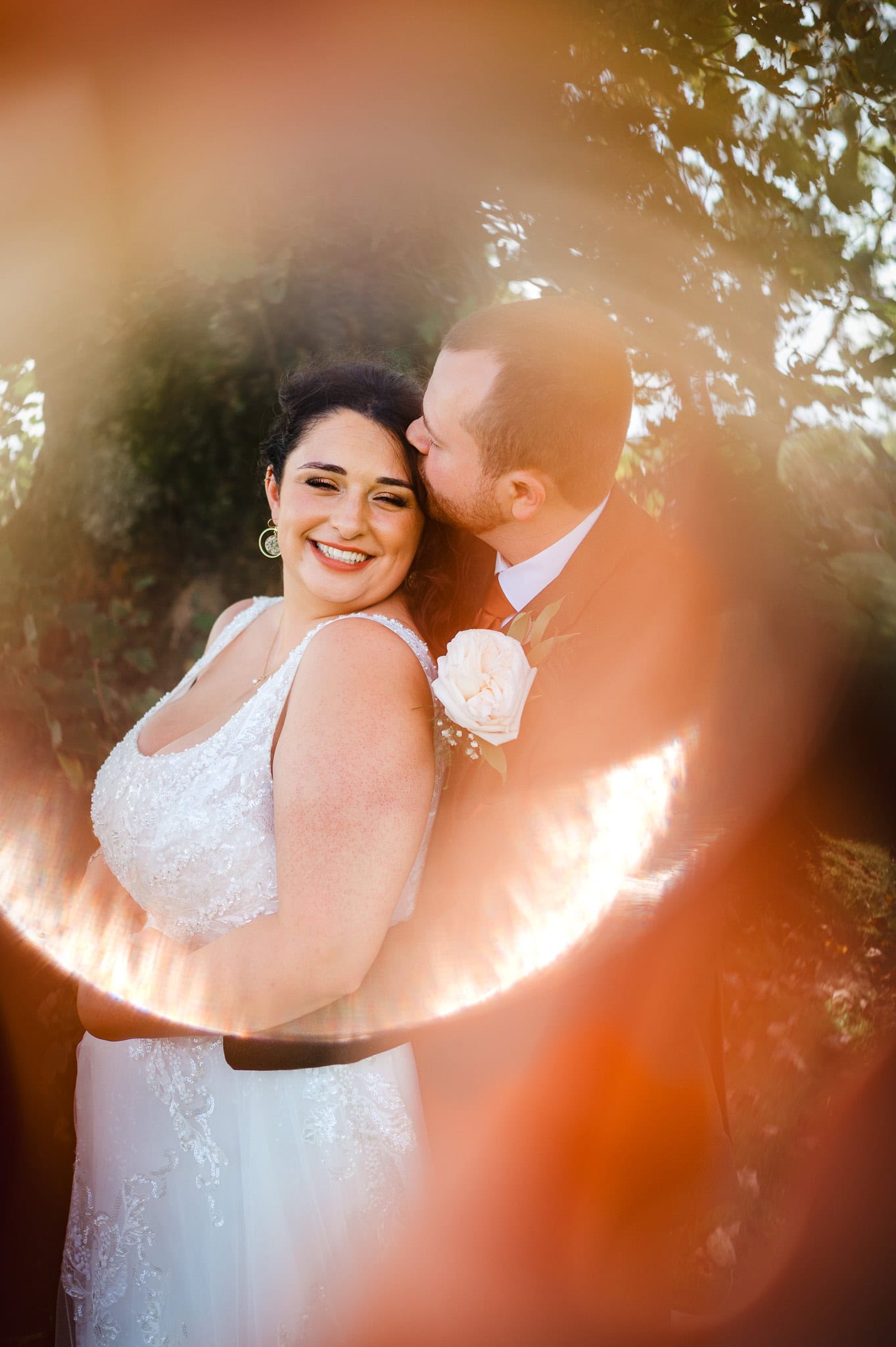 Creative couple photo taken during couple portraits at their beutiful wedding by Cambridge Wedding Photographer, Jake Timms Photography